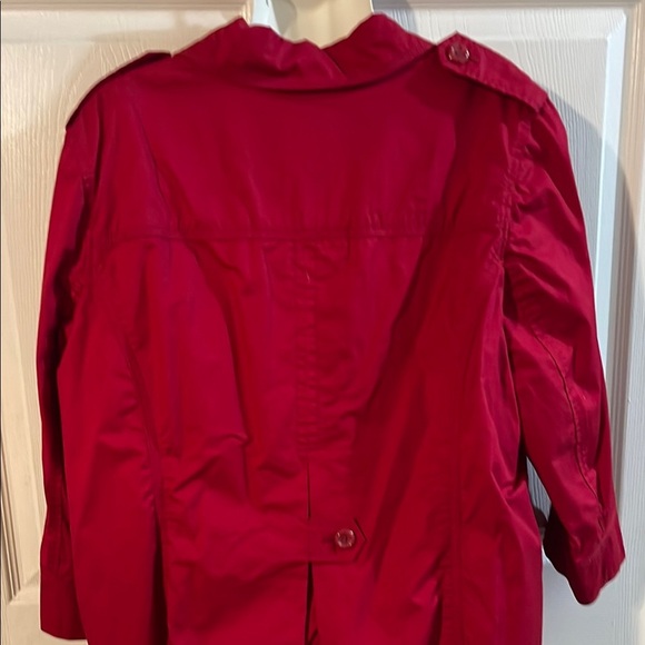Style & Co. Vibrant Red Trench Coat - Picture 4 of 7
